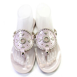 Jack Rogers Pink Jelly Flat Sandals 6